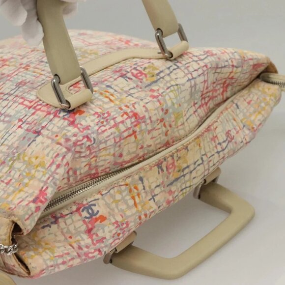 CHANEL Hand Bag Canvas 2way Pink Silver CC Auth 133090 - Picture 7 of 16